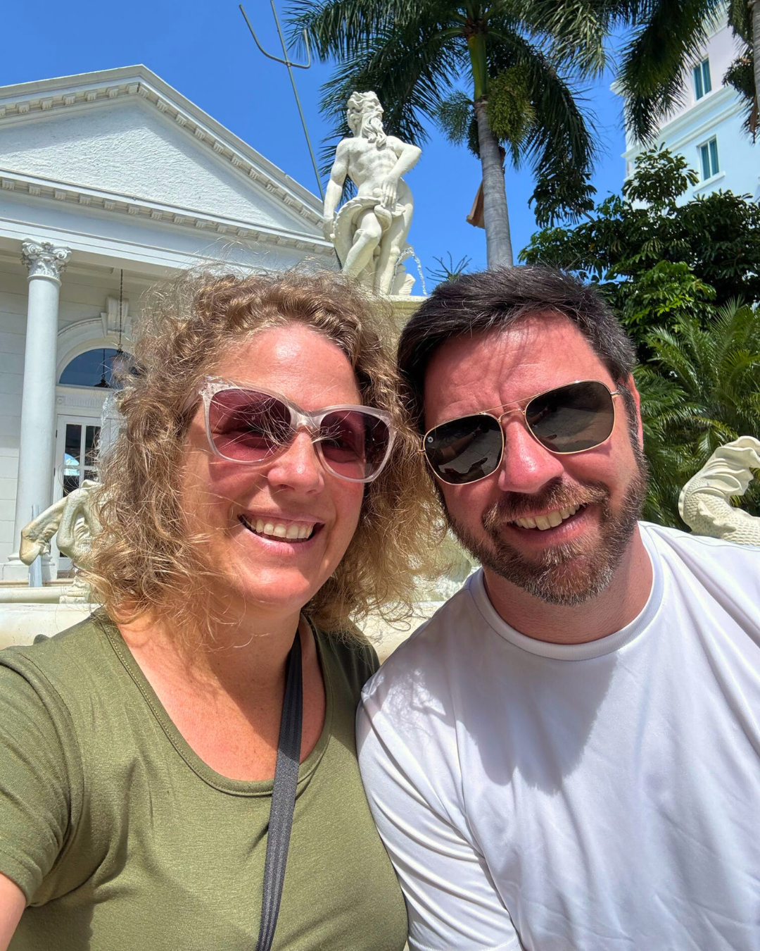Joy and Jonathan Oufnac at Sandals Royal Bahamian.